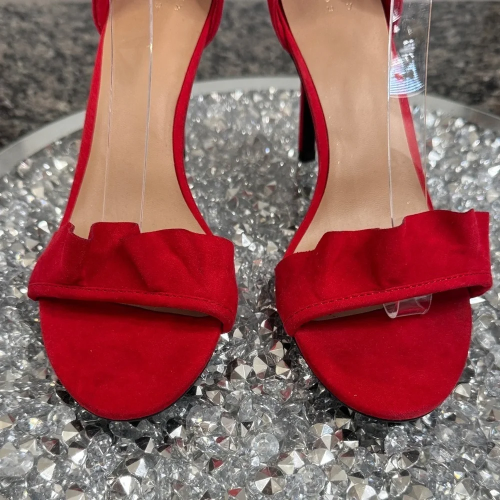 a new day Red ruffle Heels 8